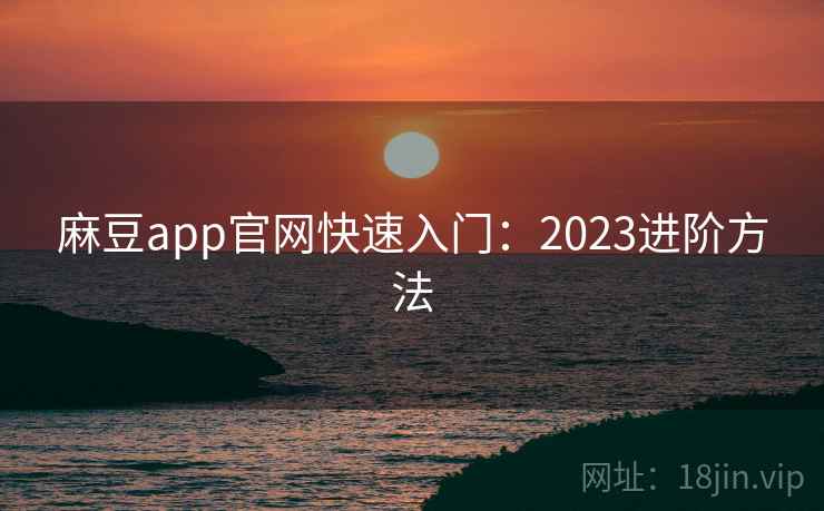 麻豆app官网快速入门：2023进阶方法
