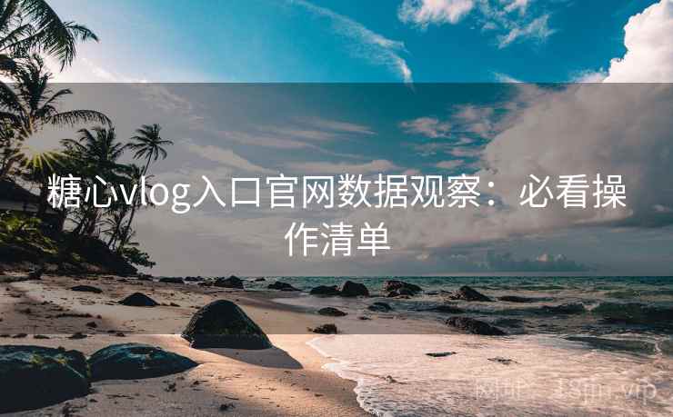 糖心vlog入口官网数据观察:必看操作清单 糖心vlog入口官网数据观察:必看操作清单